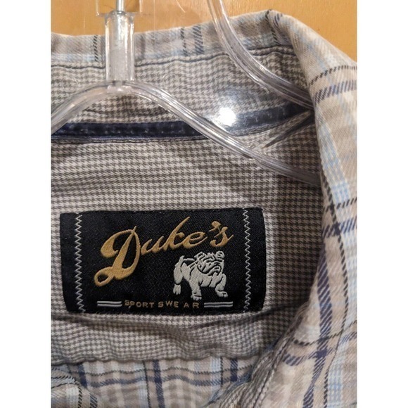 Dukes Sportswear Button Down Size Large Flannel Longsleeve 100% cotton - Picture 4 of 4